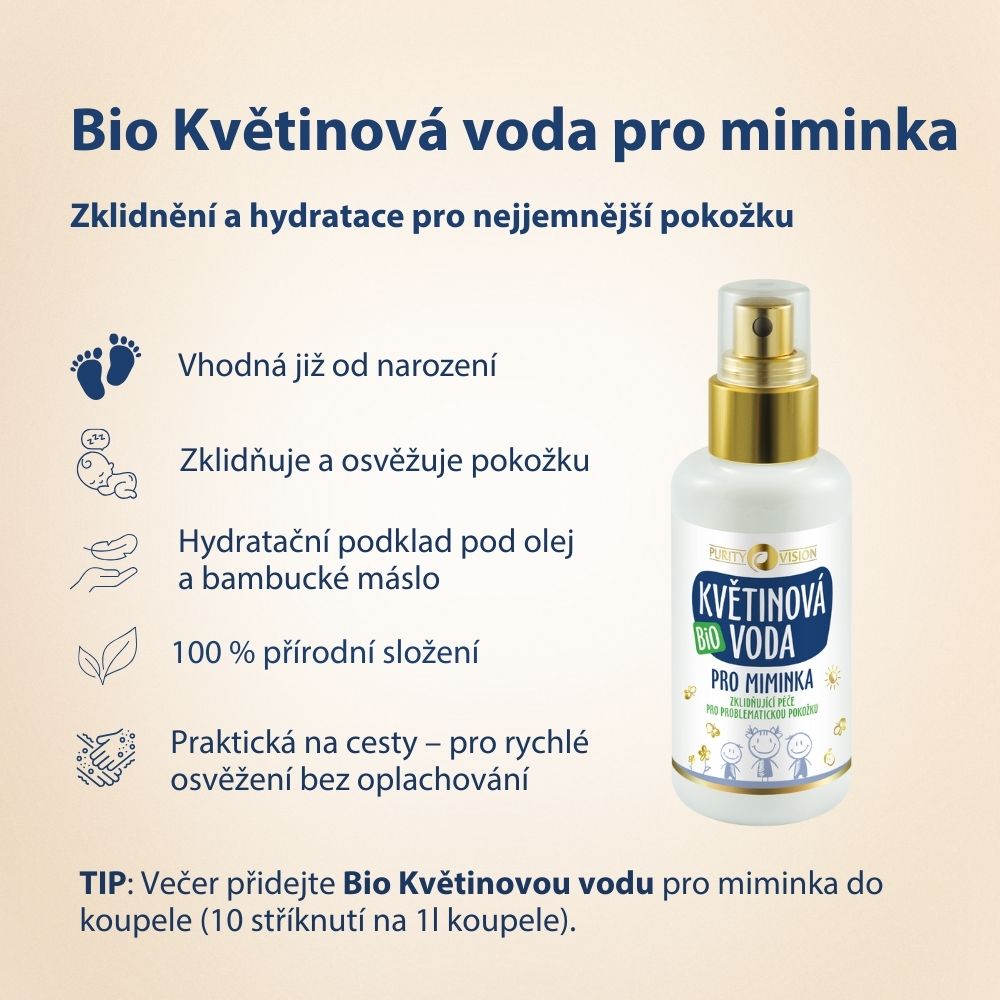 Bio cvetlična voda za dojenčke 100 ml