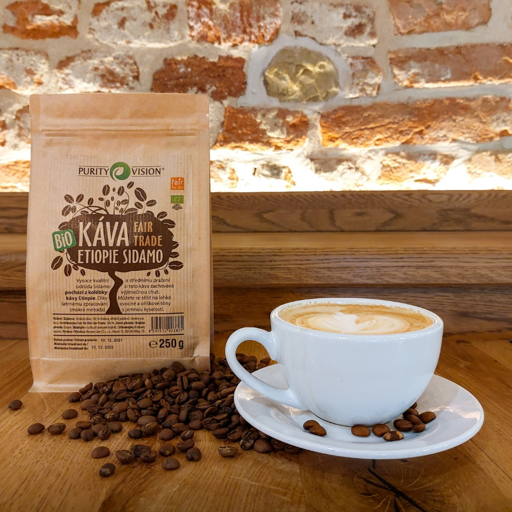 Pravična trgovina bio kavna zrna Etiopija Sidamo 1 kg