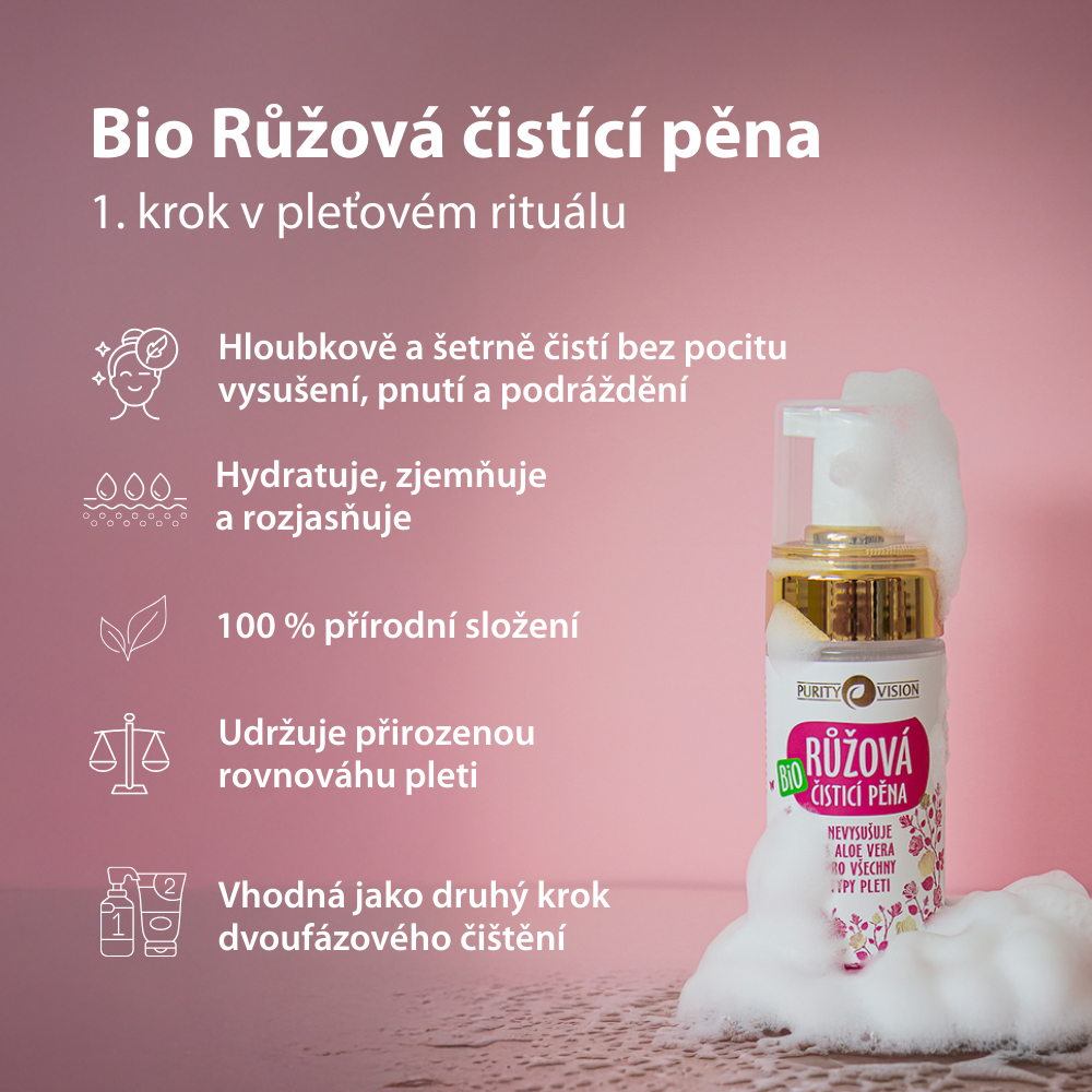 Bio Rose čistilna pena 90 ml